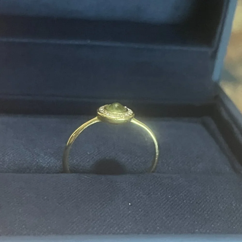 Ippolita Gold Ring with Light Green Stone - Picture 3 of 4